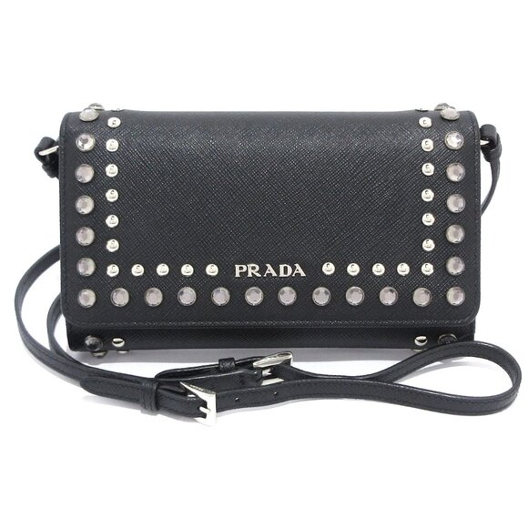 PRADA - Black Saffiano Borch (Leather) Other Style Wallet 529-080325 - Picture 1 of 14